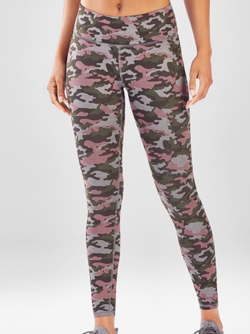 Fabletics Define Powerhold Leggings Rosebloom Camo Midrise Skinny Workout Size S